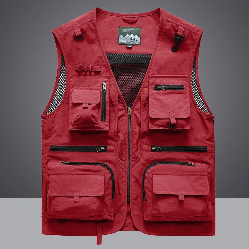 Photography Jacket - Kamizelki wędkarskie męskie z szybkoschnącej siateczki