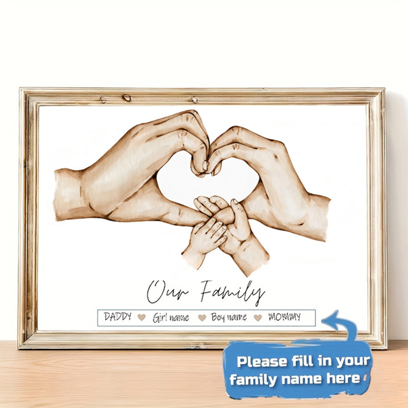 Photography Gallery - Personalizowany, spersonalizowany plakat rodzinny z imionami,