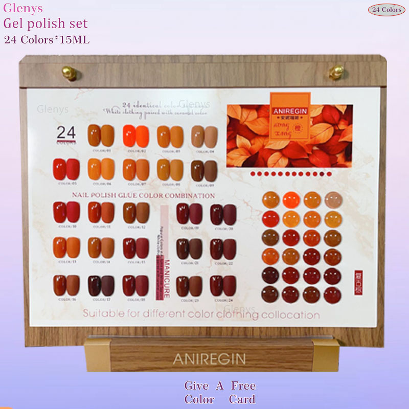 Color Checker Card - Vintage Brown 24-kolorowy lakier do paznokci