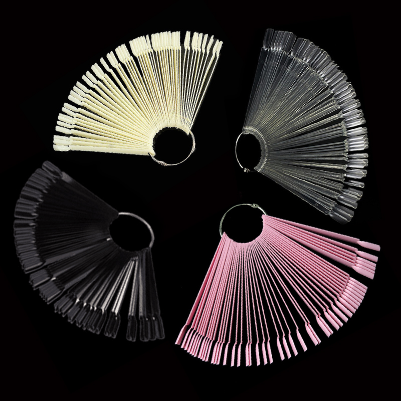 Color Checker Card - 4 kolor 50 sztuk sztuczne tipsy